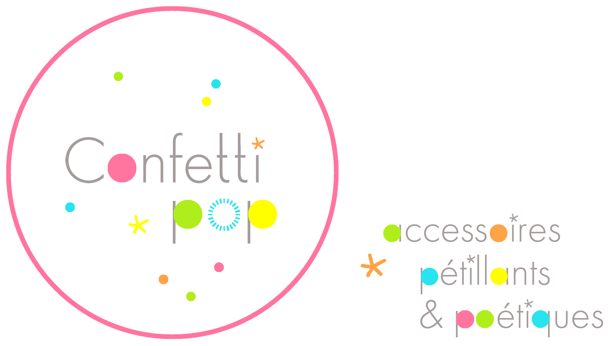 Logo multicolore de la marque Confetti pop